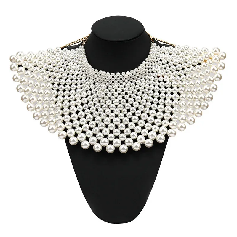 Handmade Statement Beaded Collar Necklace - Colorful Woven  display picture 1