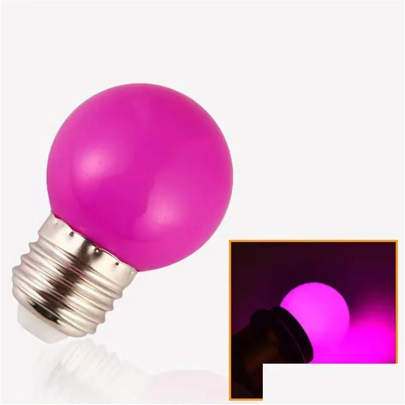 Dekoracja imprezy Colorf Dekoracja E27 B22 3W 220V Czerwony niebieski zielony zielony biały żółty ciepło RGB Blubs Energy Energy LED Golf Ball Light Globe Dhrbl