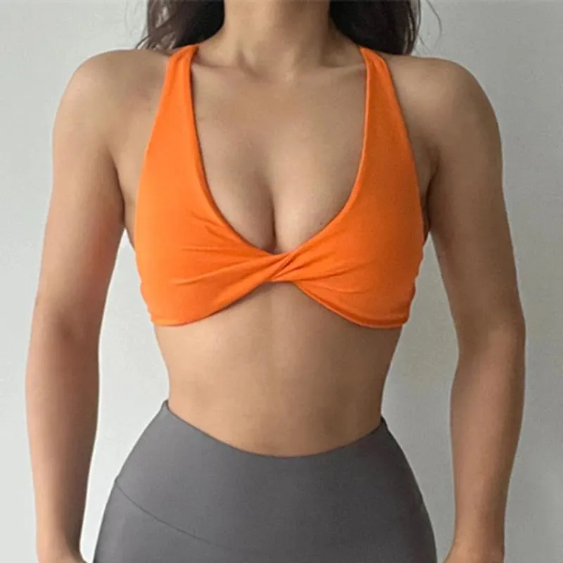 SHINBENE Sexy Back Cross Women's Workout Sports Bras Fitness