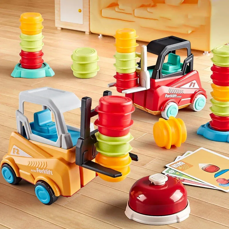 Crazy Forklift Training Capacità di rispondere Giocattoli per bambini Giochi da tavolo interattivi Giocattolo educativo precoce per genitori e figli 231225