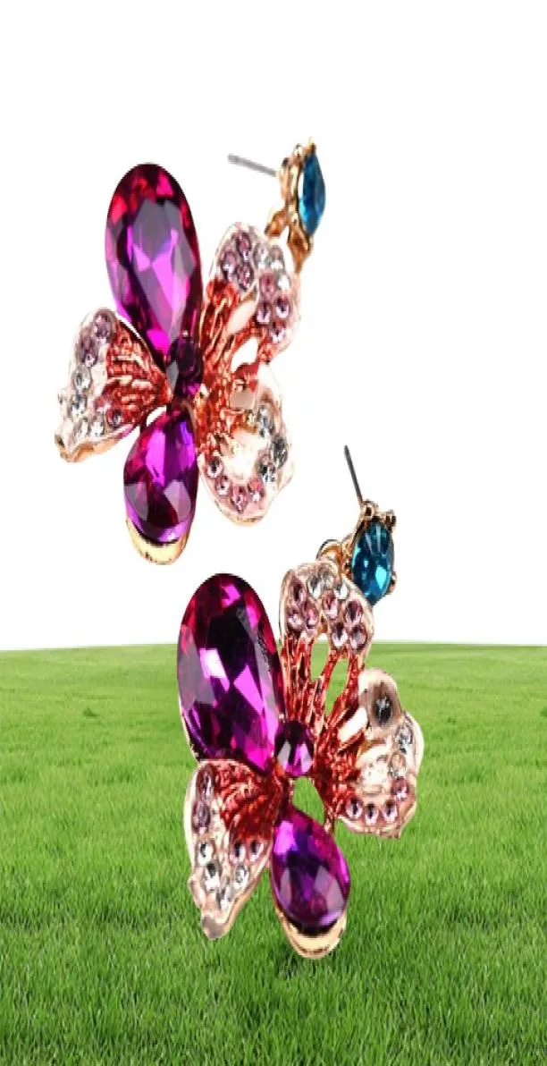 Diseñador Collar de diamantes Conjuntos de joyas Pendientes de flores de cristal Conjunto de collar Aleación de moda Exagerada Mujer Chica Declaración Ne9778059