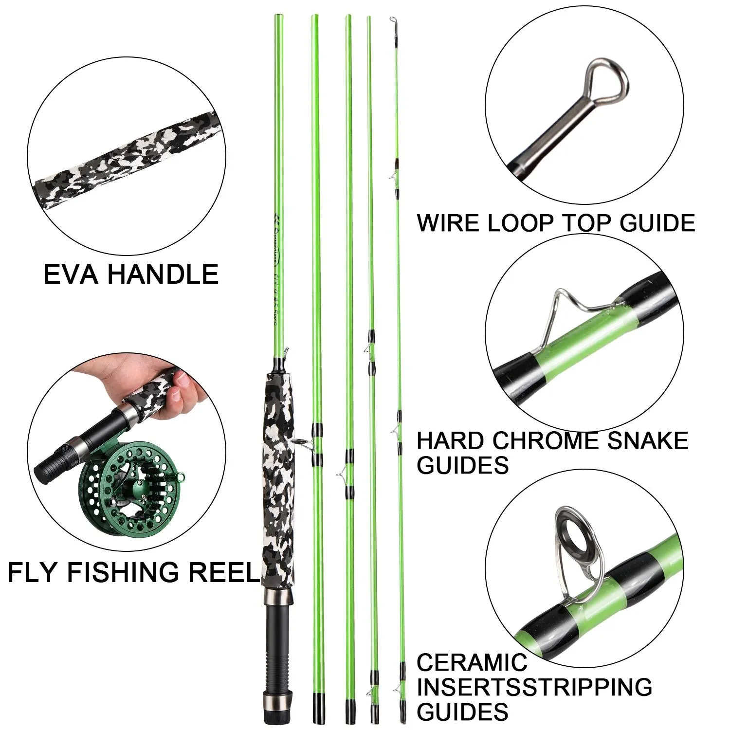 Combo Sougayilang Fly Fishing Rod And Reel Multisection Fly