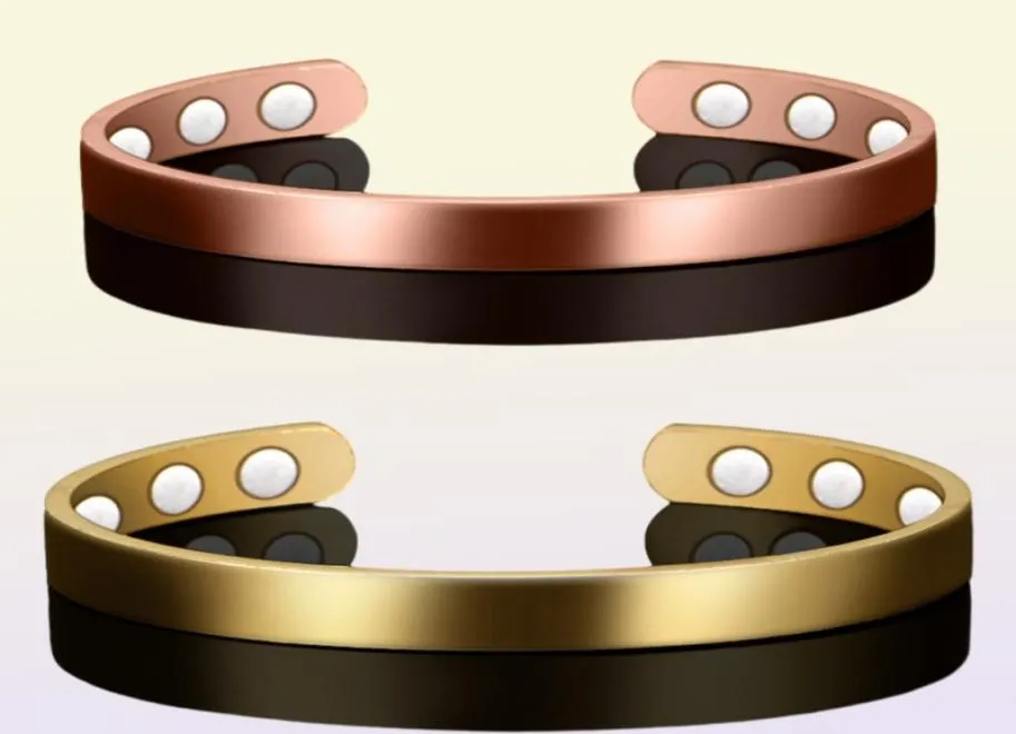 Bracciale magnetico sano per un braccialetto per donne terapia di potenza magneti magnetite braccialetti braccialetti per uomini gioielli sanitari Copper5645316