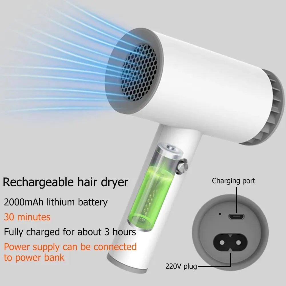 Dryers Portable Hairdryer Diffuser Constant Practical Smart Cordless Portable Mini Hair Dryer Salon Hairdressing Utensils