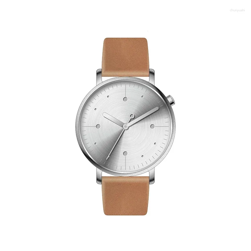 Orologi da polso Bauhaus Design coppia di orologio in acciaio in acciaio Minimalista Ultra-sottile impermeabile