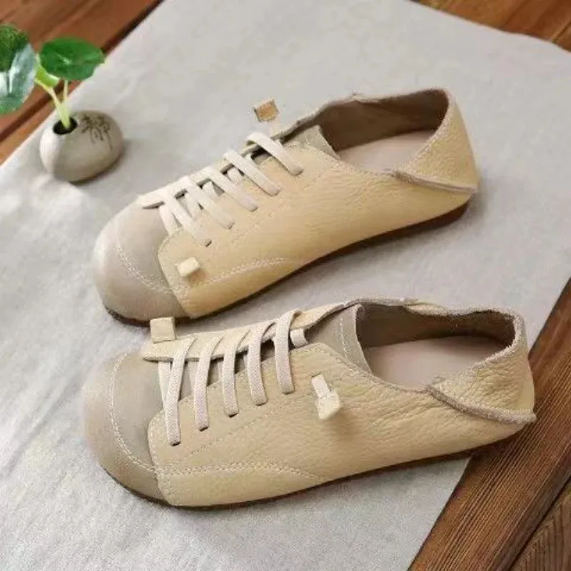 Mocassino Scarpe da donna Mezze Pantofole Mocassini stringati con fondo piatto Scarpe casual da donna per esterni Scarpe basse leggere in tinta unita 231225