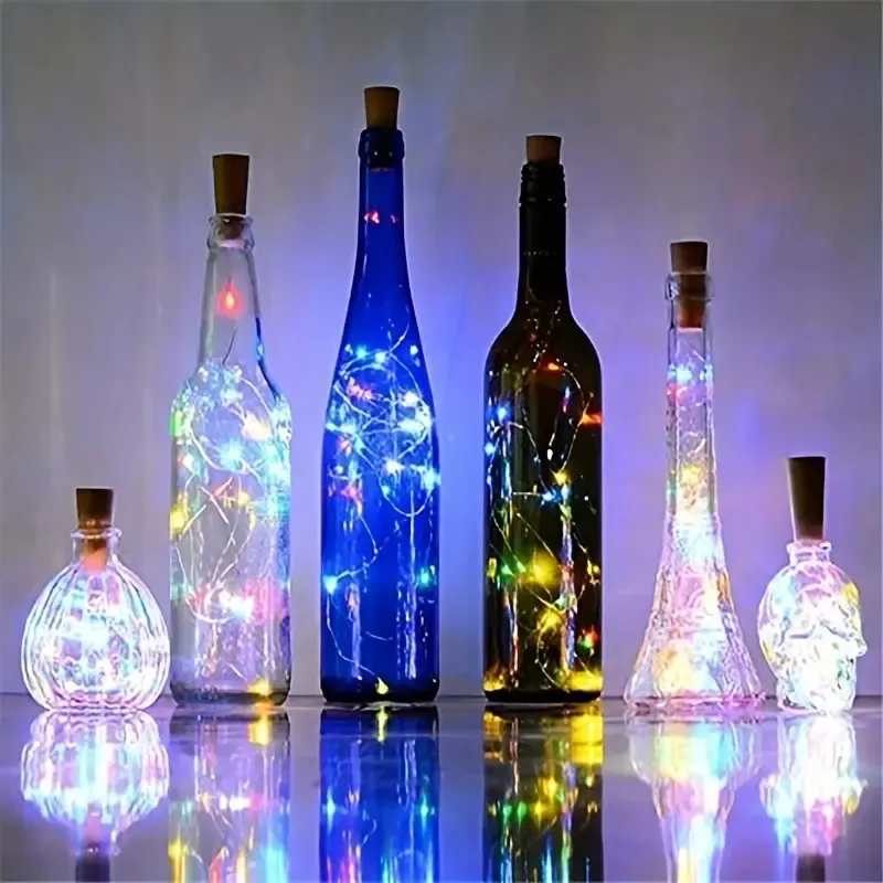 2pcs Creative LED Wine Red Wine Lights Cork String Lights, Star Copper Wire Lights, bouteille de liège, des lumières de la fête de Pâques de la fête de Pâques fournit des lumières de décoration