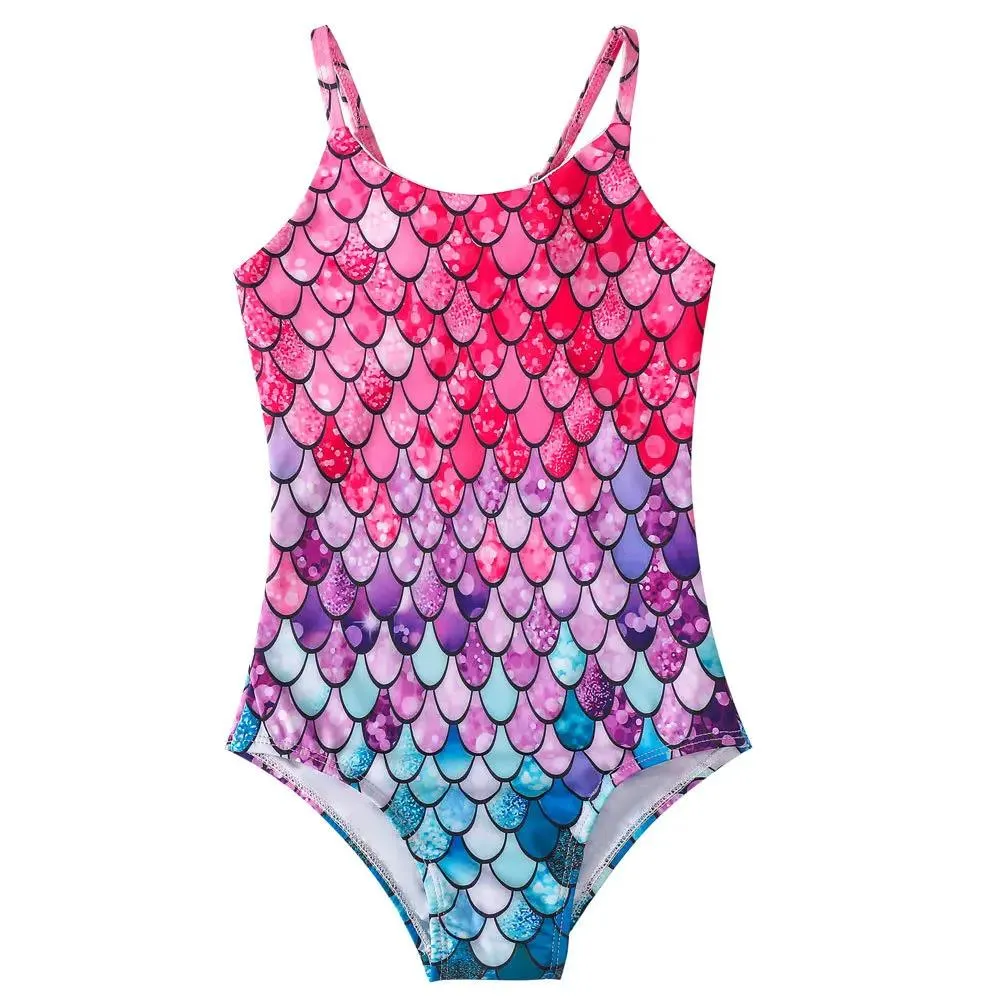 set 2022 New Swimsuit for Girls Children Onepieces Little Mermaid Swimwear Wholesale and Retail 4 to 10 Years Kids Summer Clothing