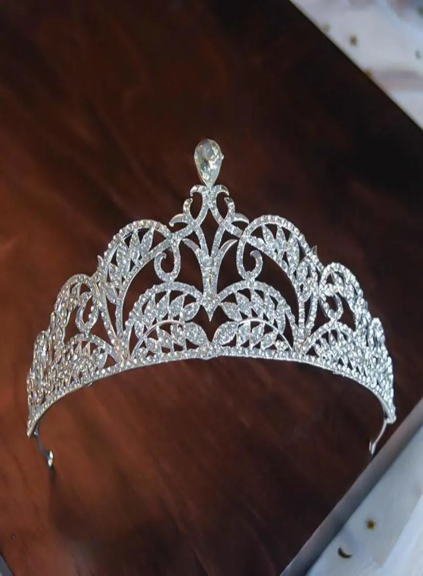 Diademi da sposa da sposa Corona da donna Fascia di cristallo Accessori per capelli per ragazza Compleanno Barocco Strass Gioielli Spettacolo Diadem Clip 3025297