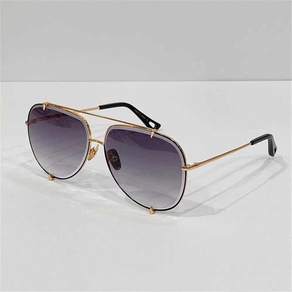 Merkontwerper zonnebril voor mannen luxe vintage retro glazen mode gouden frame stijl zomer zonnebril hoogwaardige pilootvorm u204h