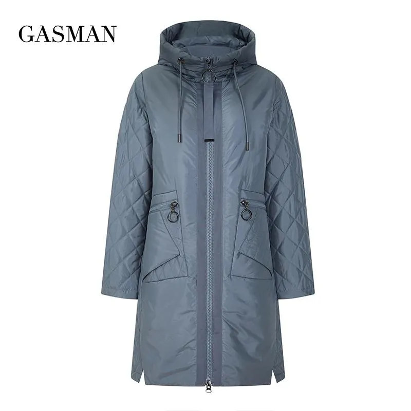 Jacken Gasman 2022 Neue Windproof -Down -Jacke Frauen mit Kapuzeparka Jacke Herumn Frauen Fashion Biojackets weibliche Dünne Pufferjacken