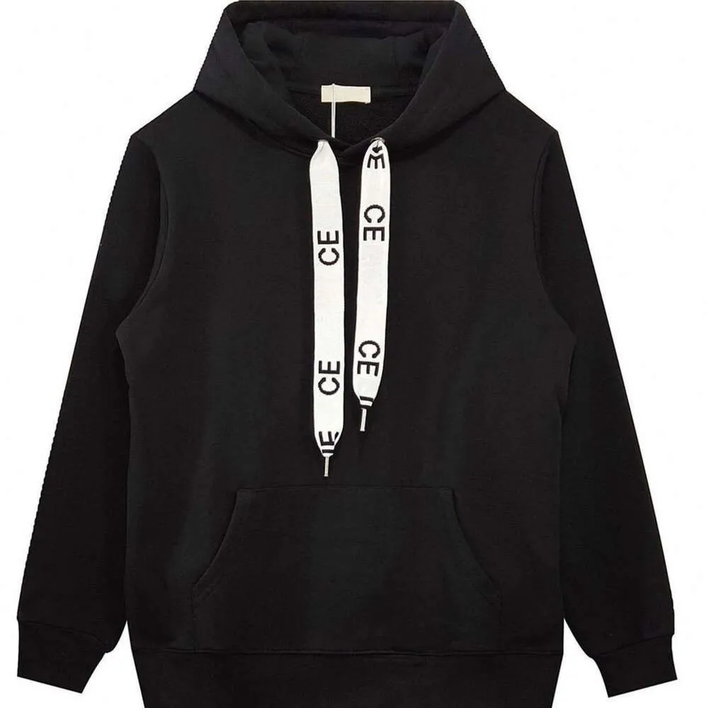 mode män huvtröja designer hoodies mens kvinnor kapsel huva rep tröja avslappnad lös fast färg vadderad varm överdimensionerad pullover bomull huva tröja