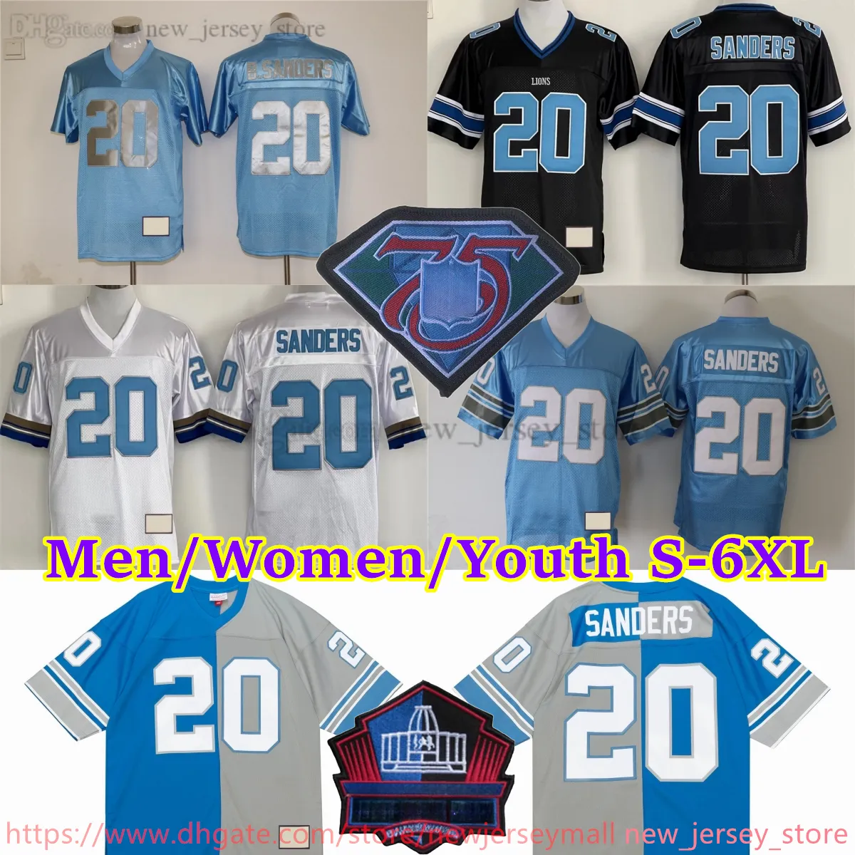 Save Big on Bulk Custom Throwback Football Jerseys Custom S 6XL Throwback  1960 1999 Football 44 Dick LeBeau Jersey Stitch 20 Billy Sims 37 Doak  Walker