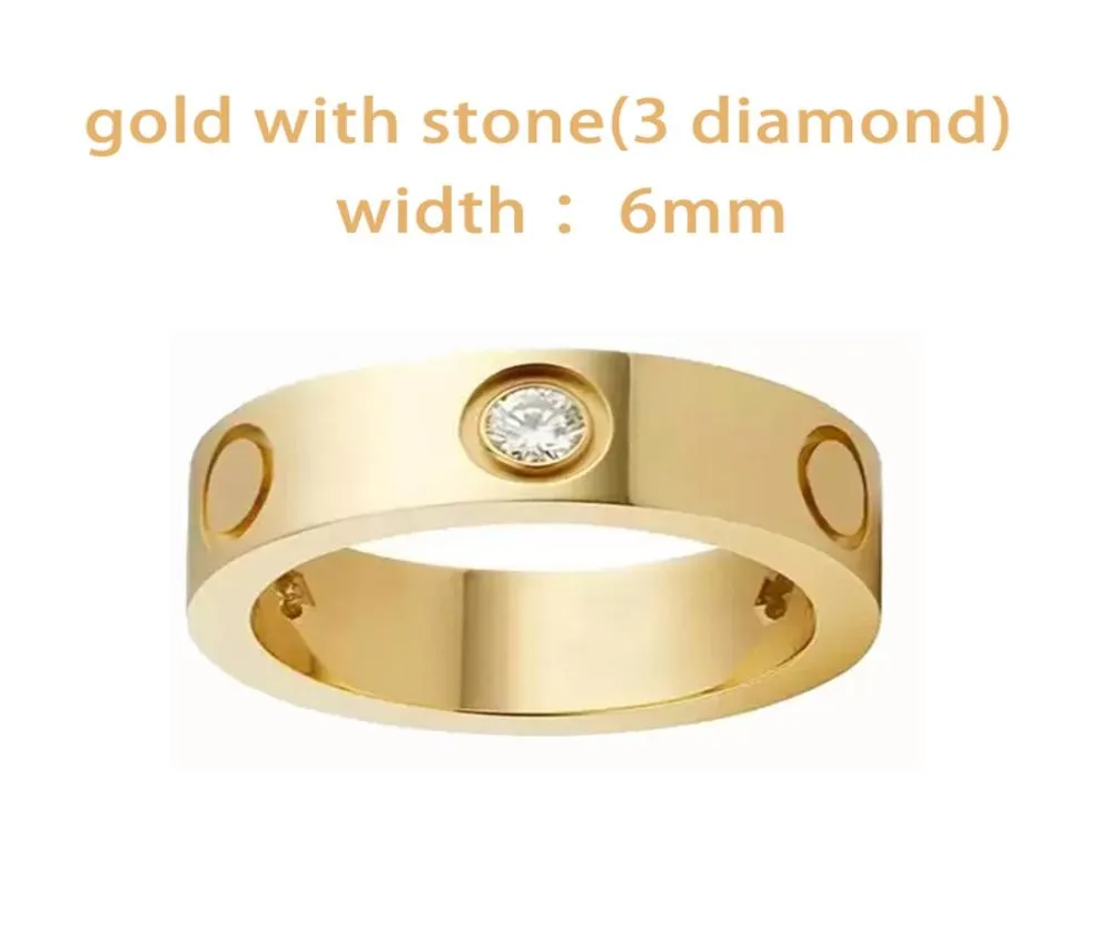 New fashion Love Ring Designer Anello a vite per le donne Accessori di lusso Acciaio al titanio Non tramonterà mai gli amanti dei gioielli regalo size511 5338093