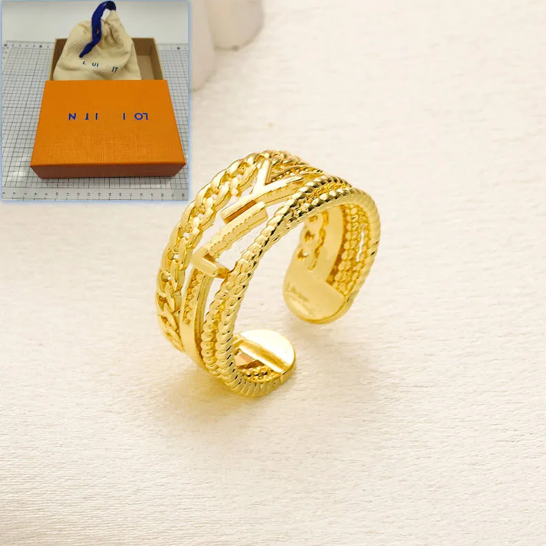 مصمم جديد خاتم زفاف الأزياء أسلوب الحب هدية مصمم العلامة التجارية للمجوهرات فتيات عالية الجودة