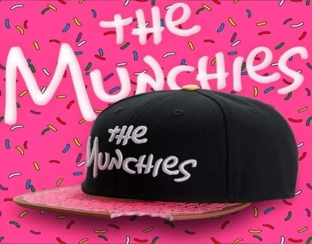 The Munchies Berretto da baseball Snack Rosa Snapback Uomo Donna Adulto Hip Hop Cappellini da golf Outdoor Casual Cappelli da sole Bone2474046