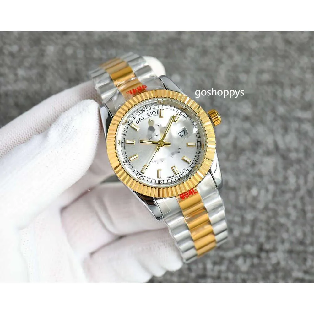 Designer DZ Luxury Brand Datejust Mens Quartz armbandsur 1DKX Fashion Anti-REFLECTIVE CONVEX förstoringskalenderfönster Sapphire Mirror Reloj