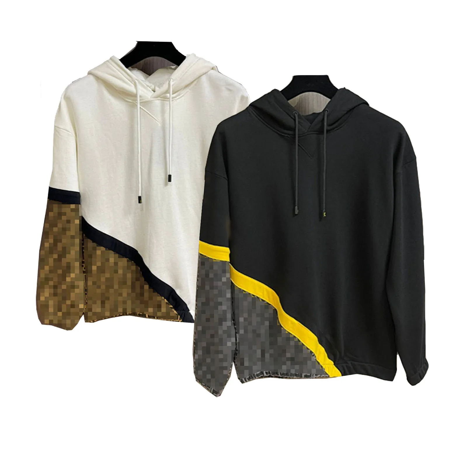 Trui met capuchon, casual mode-jas, stiksel met lange mouwen en dezelfde letter, trendy hoodie voor heren en dames met losse trui