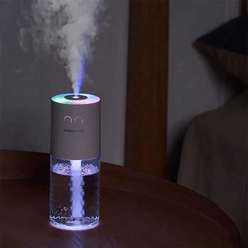 Humidificateurs Humidificateur d'air de voiture portable sans fil USB Mini diffuseur de brouillard d'eau hydratant cadeau de pulvérisateur de peau avec lampe de projection fraîche