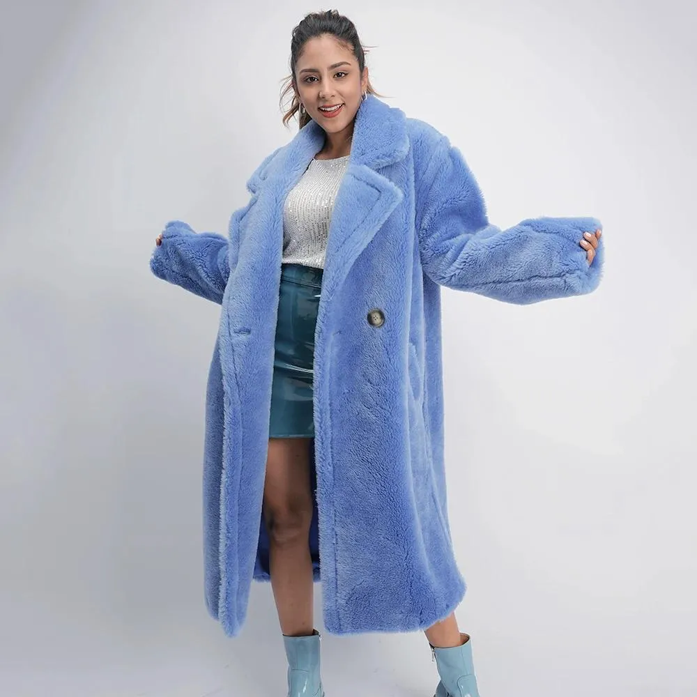 Jacken Frauen 100% echtes Schafsschiff -Mantel Freizeitjacke Herbst Winter Winter Langarm Lupe Pelz Außenbekleidung Frauen Woll Teddybärenjacke