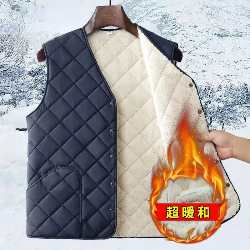Kamizelki menu jesienne zimowe polarowe kurtki bez rękawów odzież płaszcza moda solidna kamizelka plus rozmiar 6xl 231225
