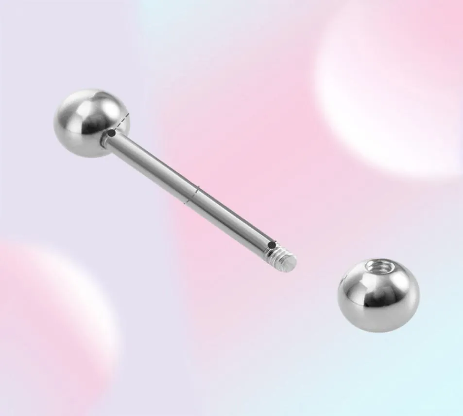 1pc 925 Sterling Gümüş Yuvarlak Düz Dil Barbell Kadınlar için 16mm Meme ucu Halkaları 14G Hipoalerjenik Piercing İnce Jewelry1844807