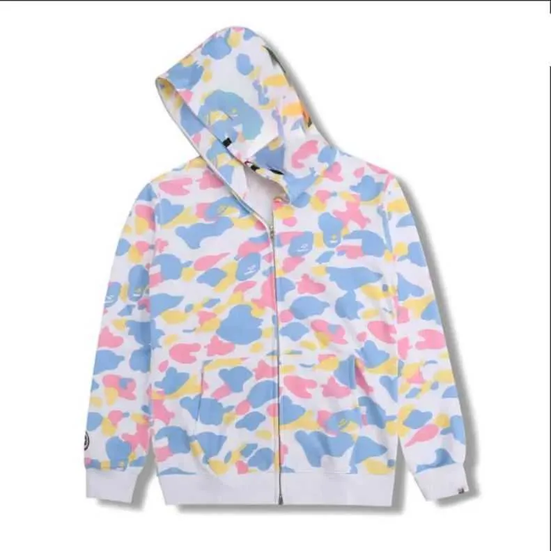 Heren Designer Hoodies met rits haaienjassen Losse jassen met capuchon met lange mouwen Camouflage hoge kwaliteit Jas print dames hoody Lange mouwen bapes Tech Flee gl17