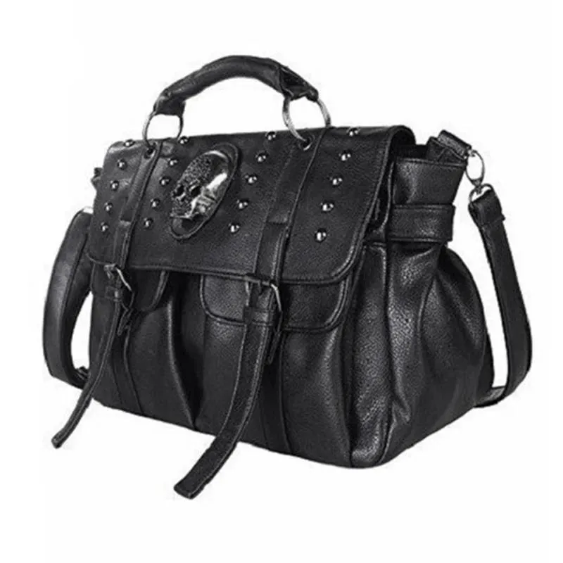 Sacs Benviched Sac à bandoulière Lady Fashion Sac de mode Punk Skull Rivet Sac Allmatch Femme à main pour femmes