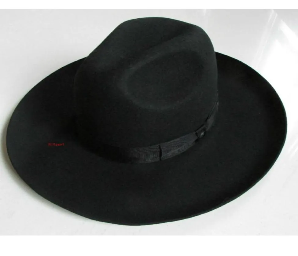 Berets Adult 100 Wool Top Hat Export Original Sheet Israeli Jewish Felt With Big Eaves 10cm Brim Woolen Fedora HatsBerets4773078