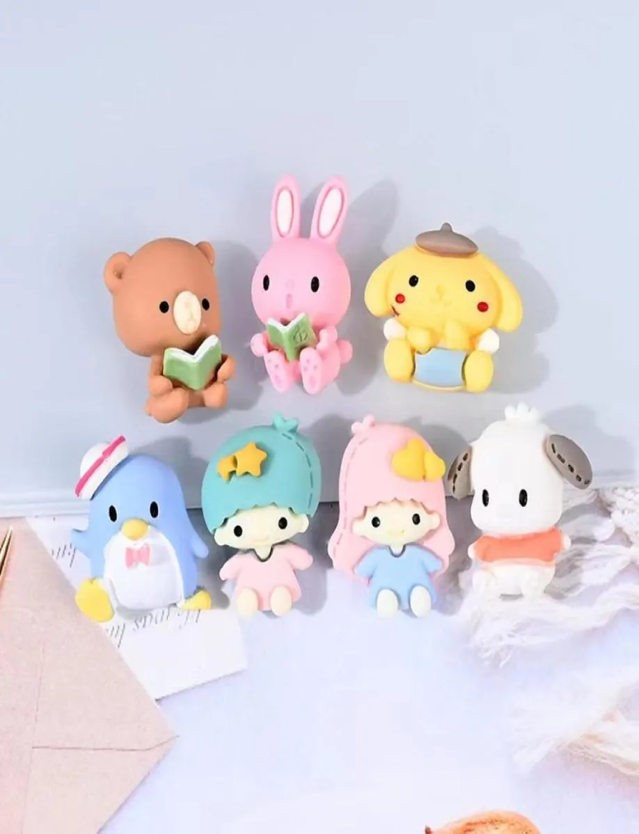 20Pcs Cute Cartoon Animals Flatback Resin Components Cabochon Kawaii Dog Bear Rabbit Characters Phone Deco Parts DIY Scrapbook Acc6141359