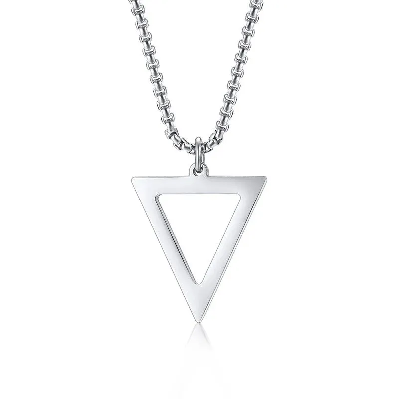 14K Gold Geometric Pendant Necklace For Men Elegant Triangle Design With Black Color From Gojewelry 67.03 DHgate.Com
