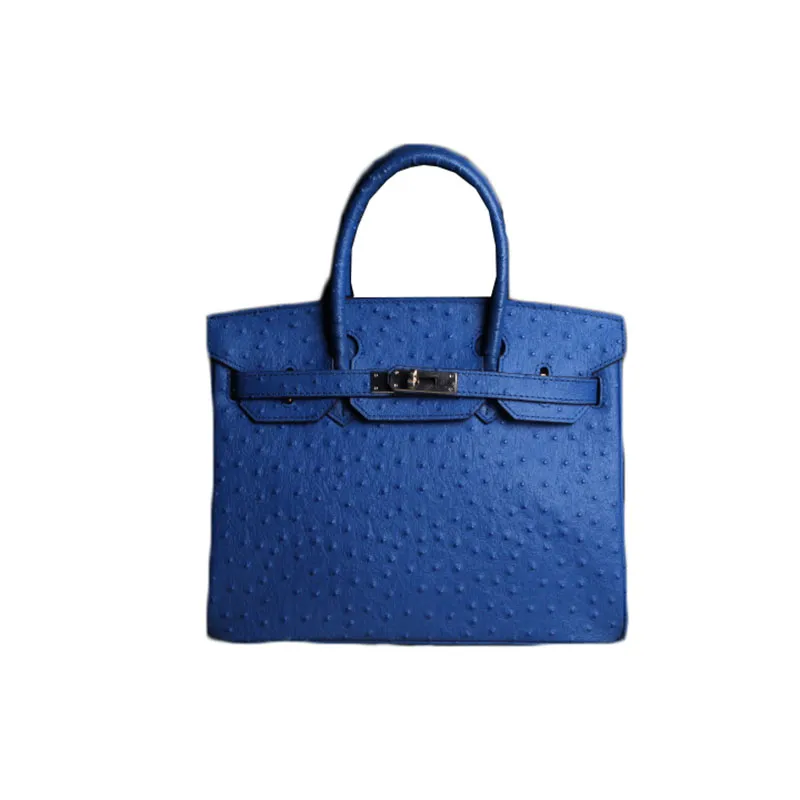 Borsa In Platino A Patte Struzzo Di Struzzo |Elegante Borsa Donne