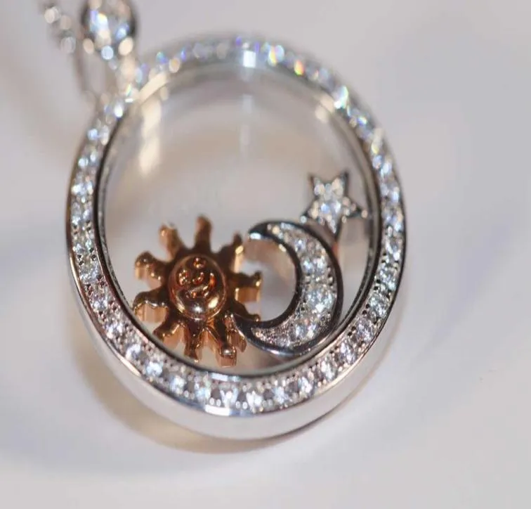 Choprd Ketting Happy Diamond Moon Sun Roterende Chopin Ketting Luxurys Designers sieraden9346344