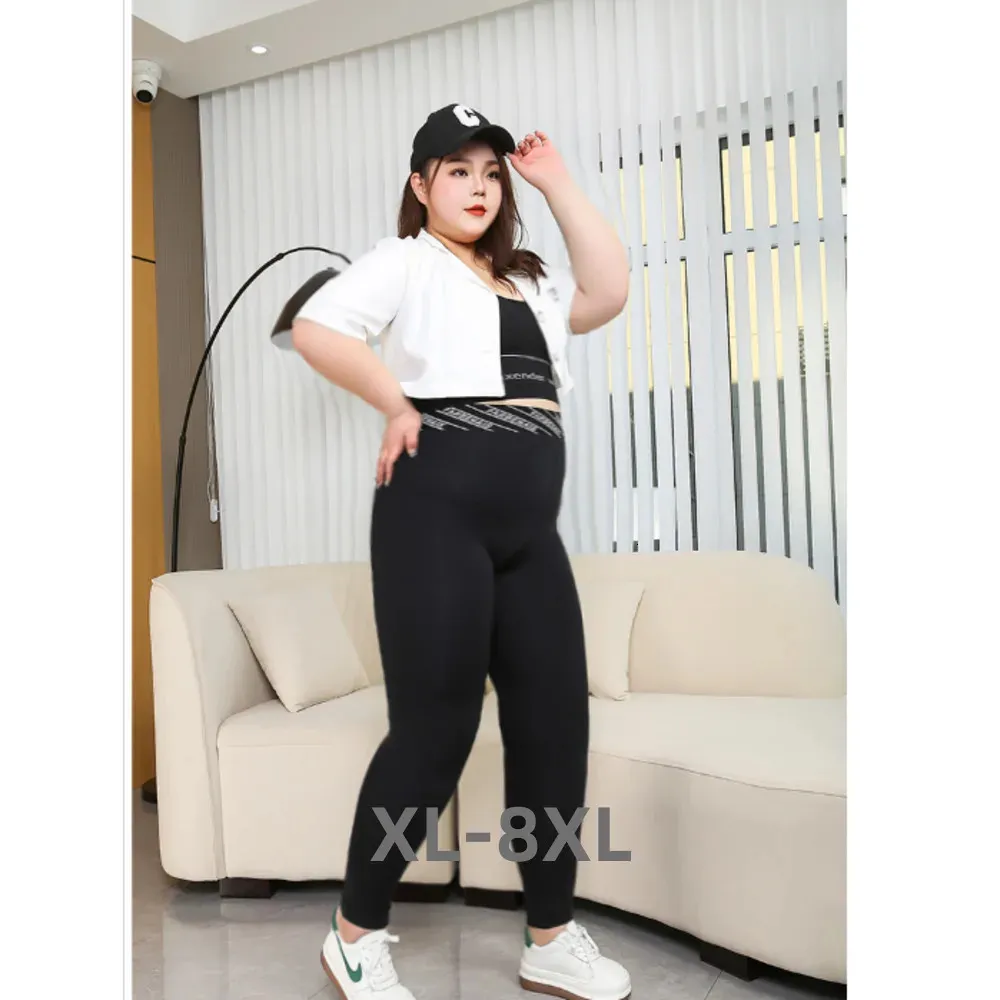 Plus Size Leggings Women Tight-fitting Pants Female Fitness Seamless Trousers Xl 2xl 3xl 4xl 231225