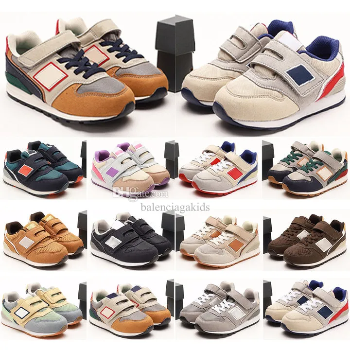 Designer 996s kinderschoenen Peuter sneakers Meisjes jongens loopschoenen baby Baby trainers grijs zout Paars zwart kind jeugd Atletisch r2Sx#