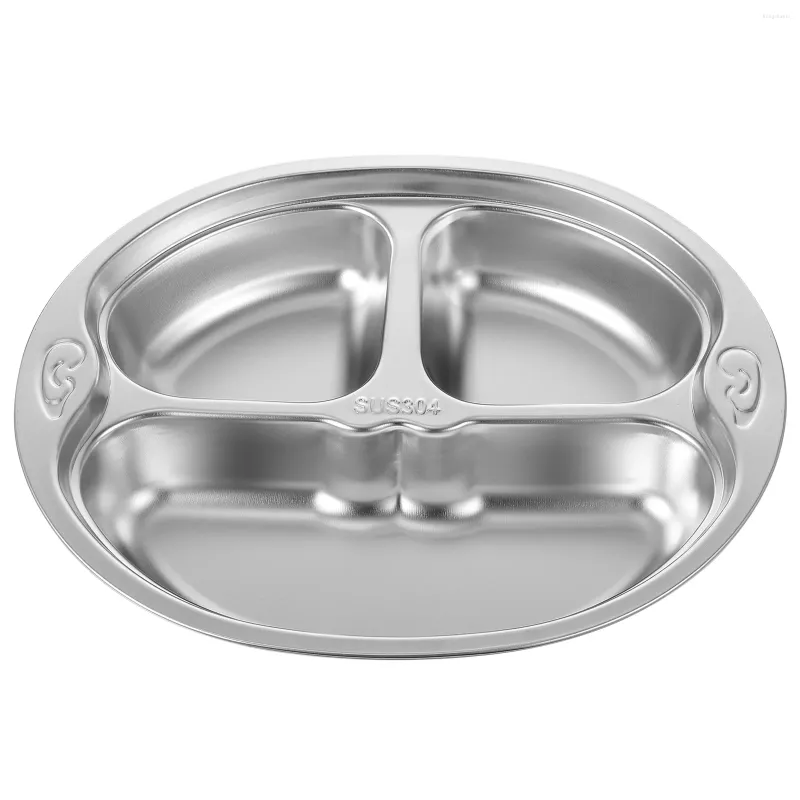 Dinnerware Sets Control Panel Stainless Steel Dinner Plate Child Diet Foods For Meals Kitchen Divided Kids Plates And Bowls