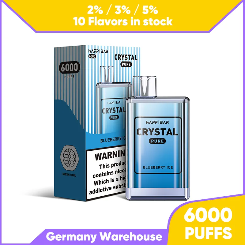 6000 bladerdeeg 6k Wegwerp Vape Pen E Sigaret 1500mAh Batterij 12ml Pod 2% 5% Nic mesh spoel vaper vapes Ecigs Elektronische sigaretten