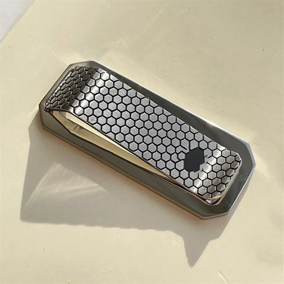 Luxury Designer Money Clips Refined Steel Money-klipp utsökt polerade toppgåvor för män med Box263L