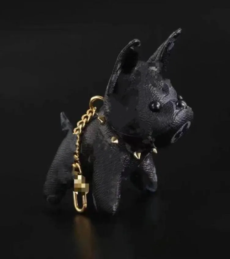 Desenho animado animal animal pequeno cão cão criativo Chave -chave acessórios Keyring PU CHEARTE PADRÃO DE CARCHANCHAIN ​​CHAINCHAIN ​​GEES ACC8077416