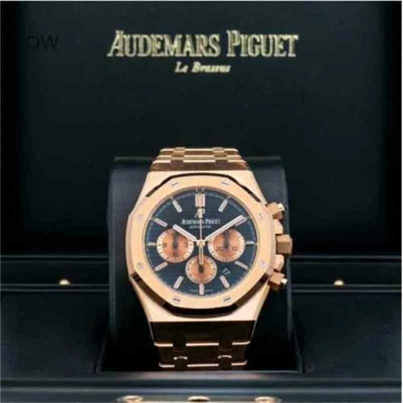 Automatic Mechanical Movement Wristwatches Audema Pigu Mechanical Watches Piglet Royal Oak Chrono Rose Gold 41mm Blue Dial 26331oroo1220or01 WN-V43G