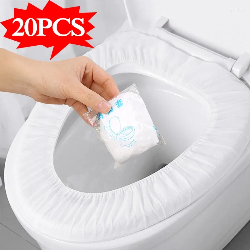 Toiletbrekomslagen 2/20 stcs Wegwerp Veiligheidsmat Draagbare reis El Badkamers Papierpads Accessoires