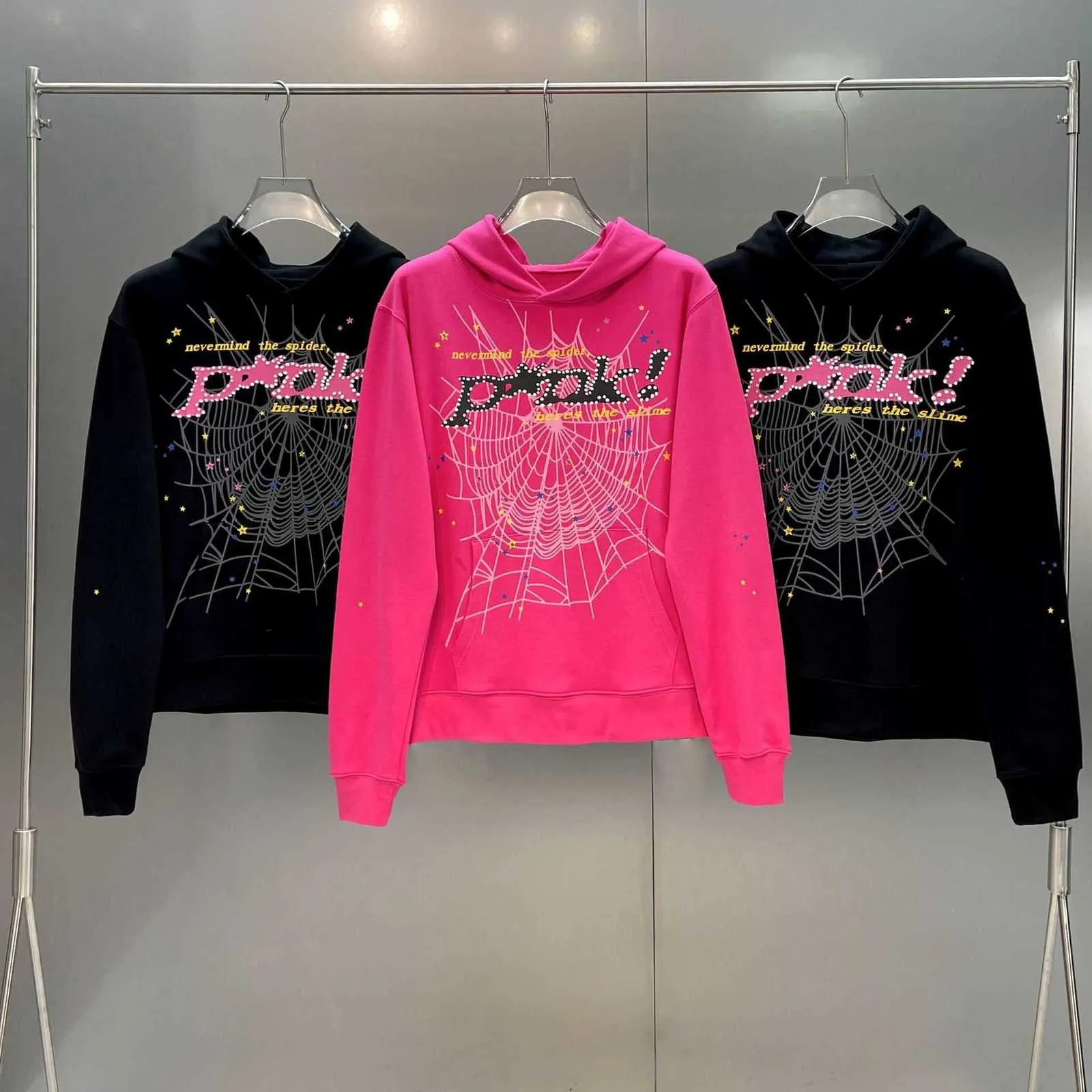 Chándal Hombres 555 Sudadera con capucha Sudaderas con capucha Sudadera con capucha Sp5der Sudaderas con capucha de diseño Mujeres Young Thug Sp5der 5555555 Sudadera con capucha rosa Suéter Pareja Ropa deportiva de alta calidad