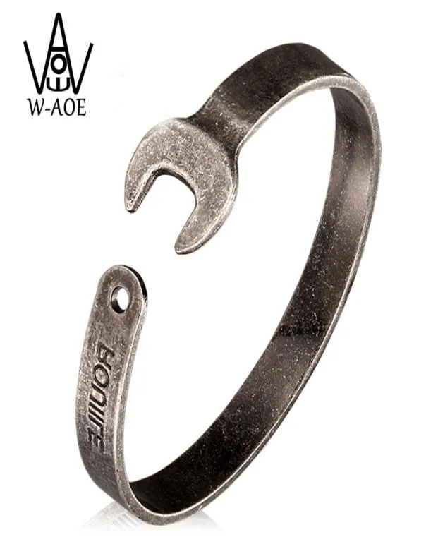 Punk vintage Tools Klucz Bracelet Brzesły Banles 316L Biezce silnikowe ze stali nierdzewnej dla mężczyzn Women Prezent6657056