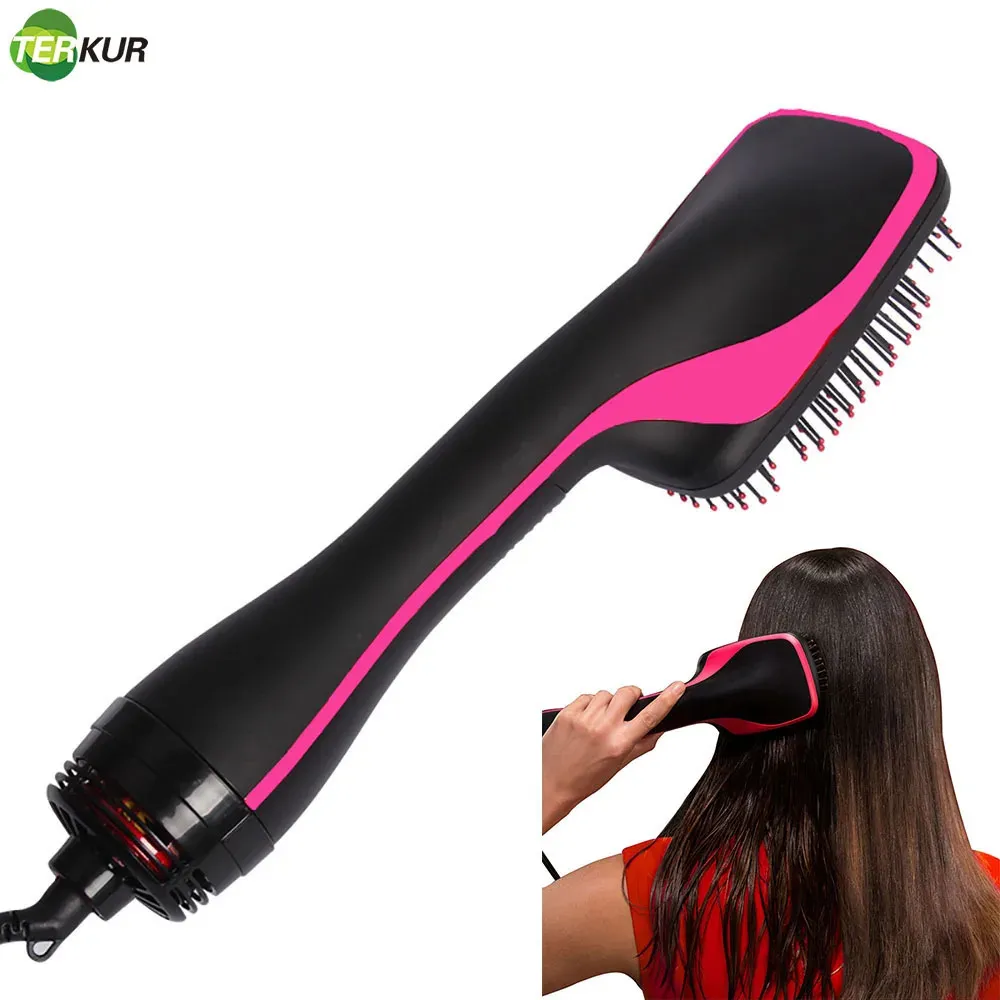 Upgraded 3IN1 Hair Dryer Brush Electric Straight OneStep And Styler for Straightening Ion Blowdryer 231225