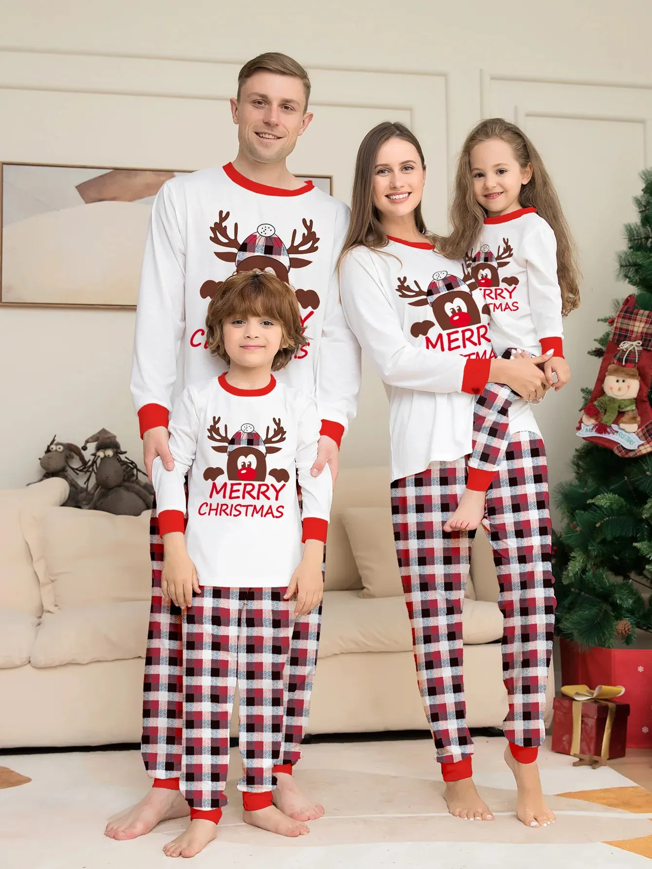 Kerst Family Christmas PJS piżama pijama de navidad
