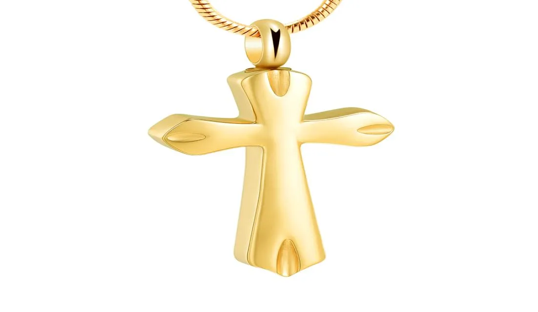 IJD9154 MENS KEEPTACEMEDEMELY HELA STALTLESS STÅL LITTA CROSS MEMORIAL ASHES Pendant Necklace Women Keepsake Urns1224851