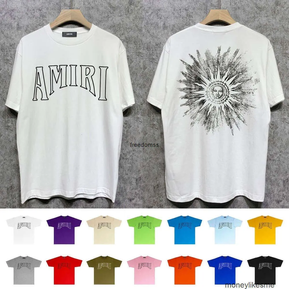 Модная одежда Мужские дизайнерские футболки Tshirts Amire Summer New Light Cotton Clothing Round Sheam с короткими рукавами.