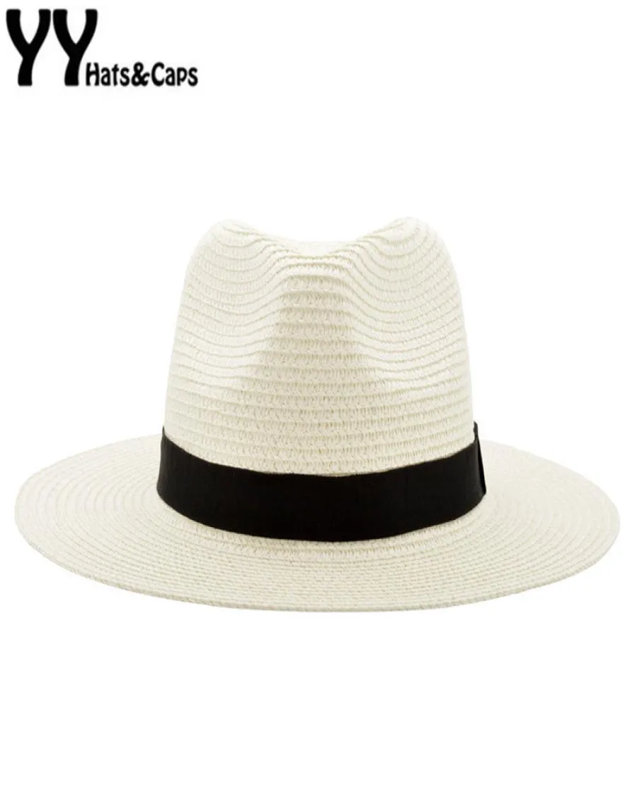 واسعة من الصيف فيدورا جاز كاب القبعات بنما للرجال قش شمس القبعات شاطئ القبعات شاطئ القبعات شمس القبعات تشابو yy18030 y22414100
