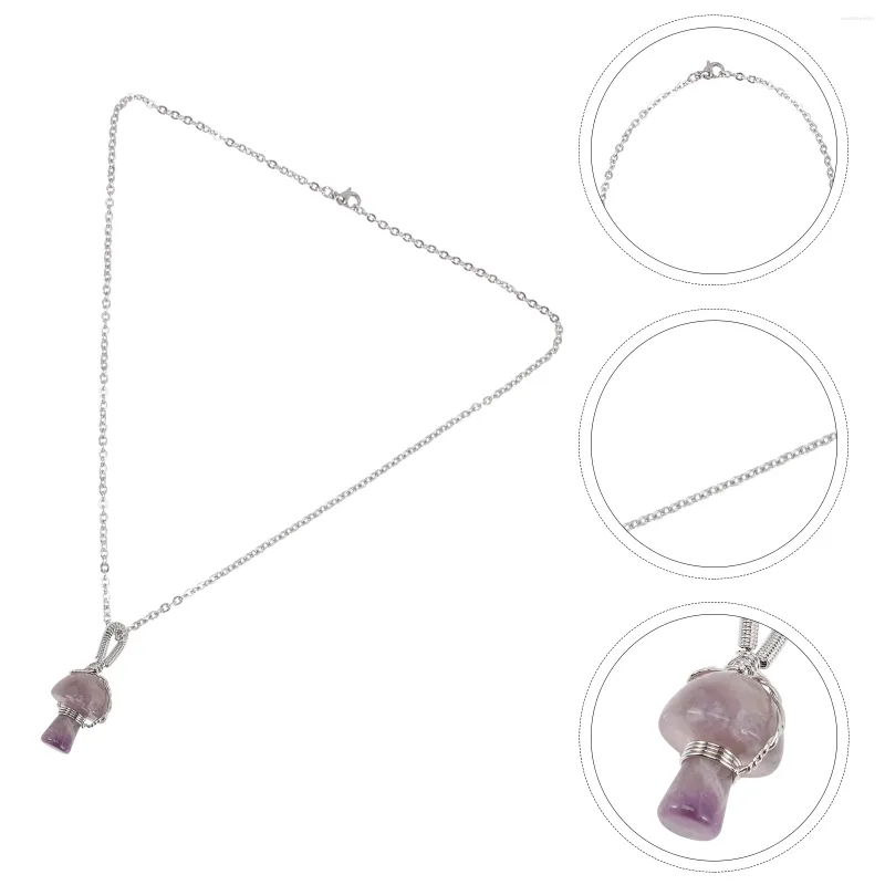 Colares de pingentes de colar de cristal de coqueiro Presentes de jóias de jóias Cristais naturais para mulheres