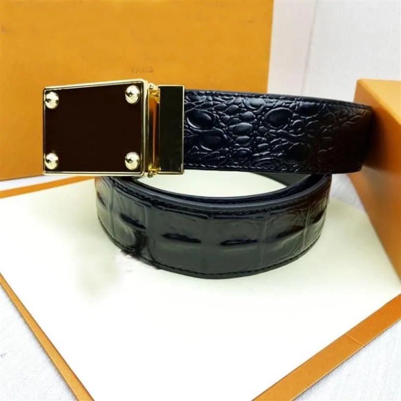 2021 Fashion Big Buckle Leather Belt With Embossing Designer Men Ladies High Quality Square Buckle Men's Belt with box246A